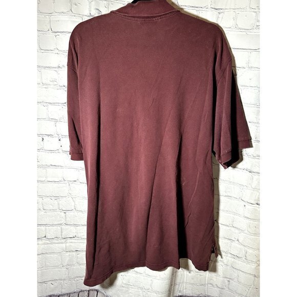 BROOKS BROTHERS 346 MENS MAROON SHORT SLEEVE COTTON POLO SHIRT (XL) EUC F-28 - Picture 3 of 3